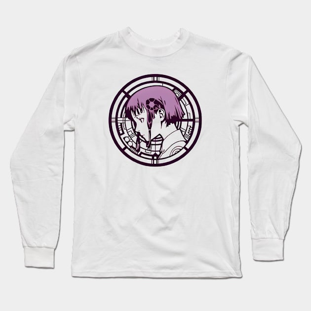 Enter the Digital Realm: Cyberpunk Aesthetics, Mind-Bending Anime, and Futuristic Manga Art Long Sleeve T-Shirt by insaneLEDP